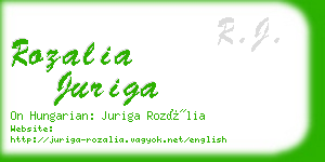 rozalia juriga business card